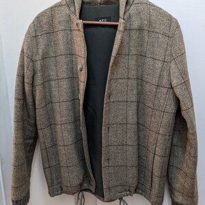 A.P.C. hooded checkered heavy wool coat - RARE from Japan!